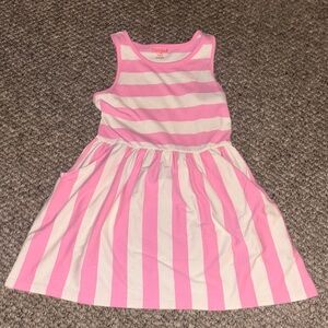 Cat & Jack Pink and White Striped Casual Dress